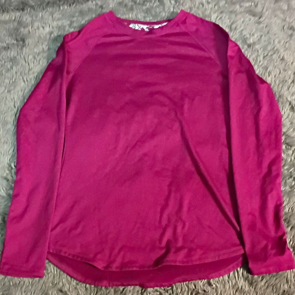 Cuddl Duds ClimateRight Women's Pink Long Sleeve Crew Neck Stretch Top Sz S